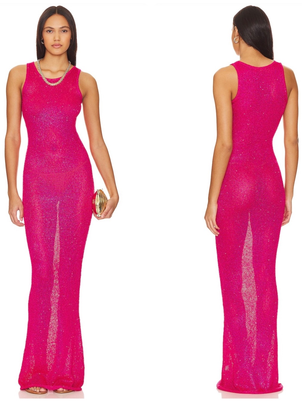 ASTA RESORT- Natalia Dress in Fuchsia Sequin